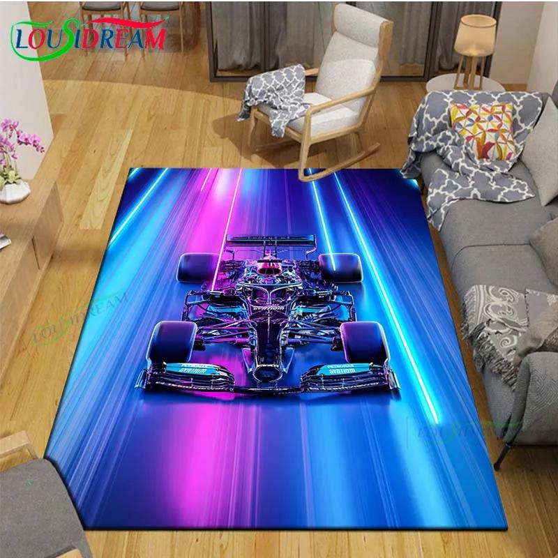 3D Racing Car Decor Carpet Non Slip Rug for Balcony, Bedroom, Kitchen & Coffee Table Stylish Floor Mat & Gift