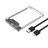 Transparentes USB-C 3.1 & USB 3.0 2,5” SSD Festplattengehäuse