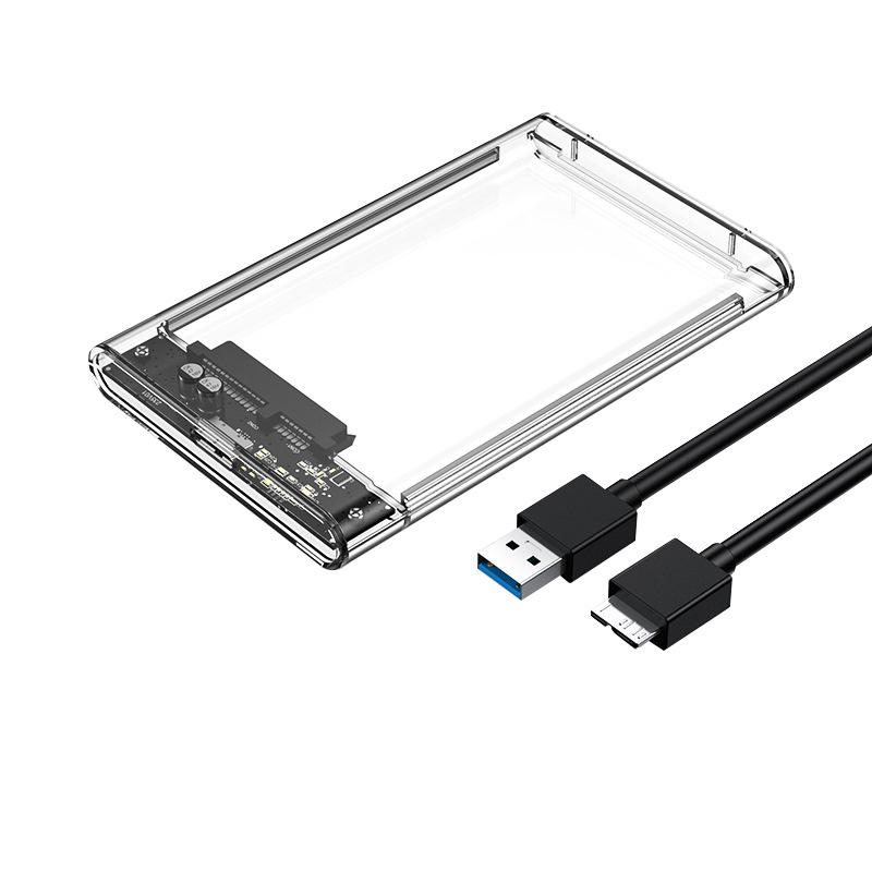 Transparentes USB-C 3.1 & USB 3.0 2,5” SSD Festplattengehäuse