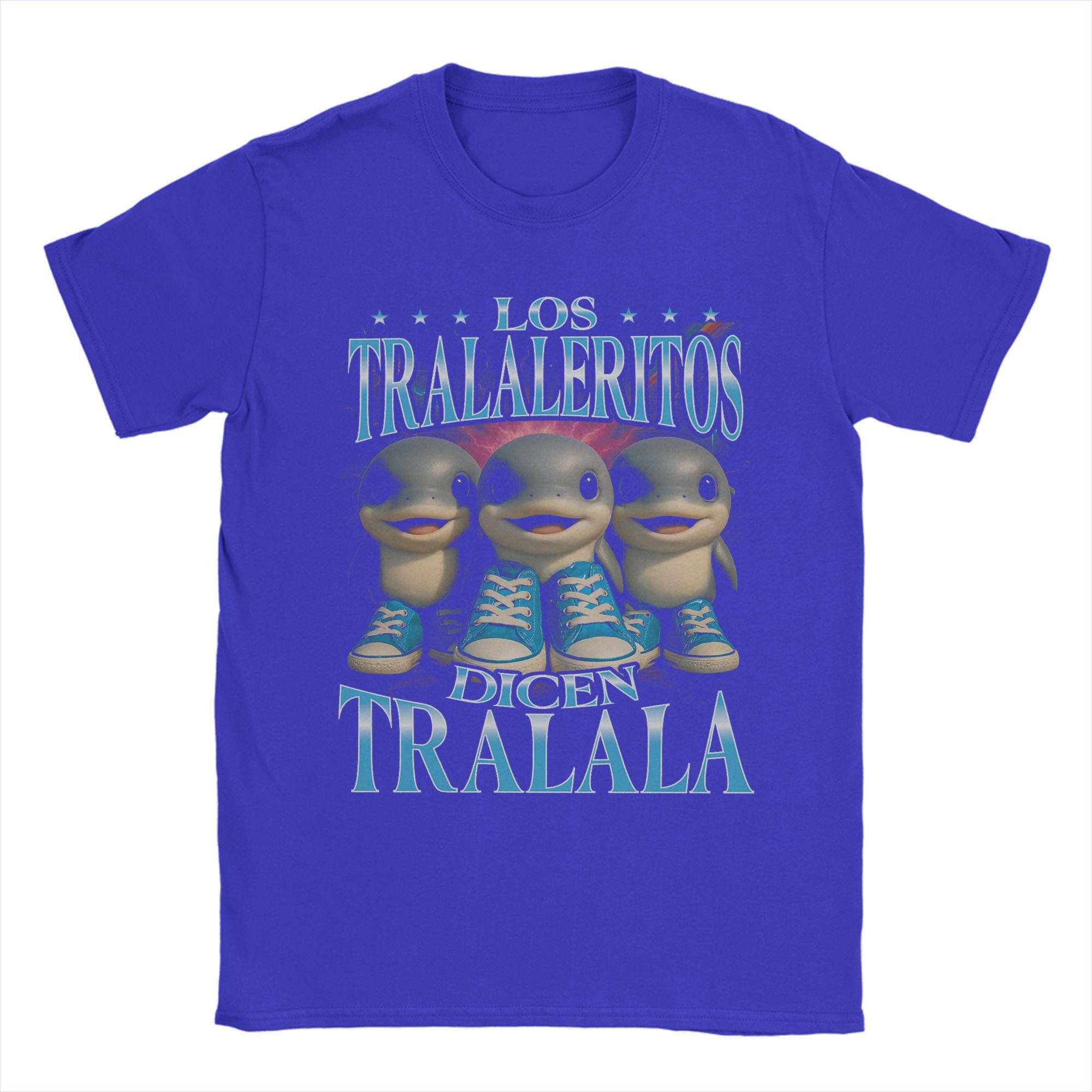 

Men s Los Tralaleritos Dicen Tralala Italian Brainrot Bootleg T Shirt Tops Short Sleeve Round Collar Tee Shirt S