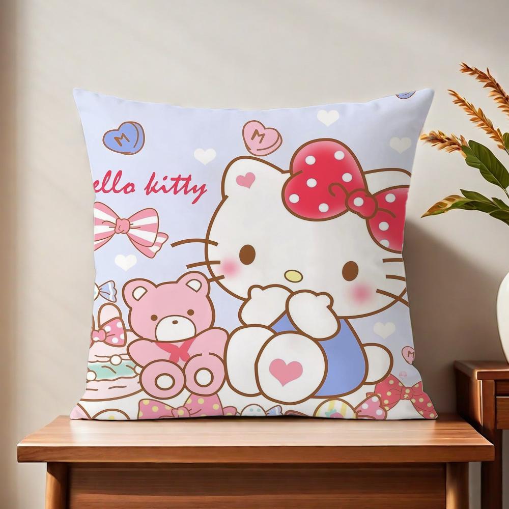 Kawaii H-Hello Cute Kitty-Y Cushion Cover For Pillow Printing Sofa Decoration Home Car Room Coffee Shop Office Nordic Simplicity
