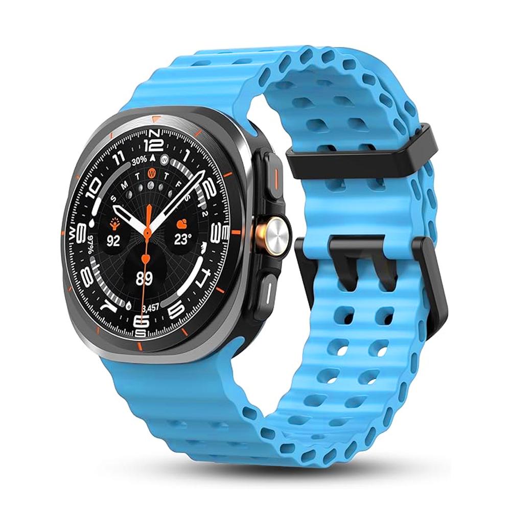 Cinturino Originale per Samsung Galaxy Watch Ultra 47mm accessori Braccialetto Sportivo in Silicone Marino Correa Galaxy Watch 7 Ultra Band