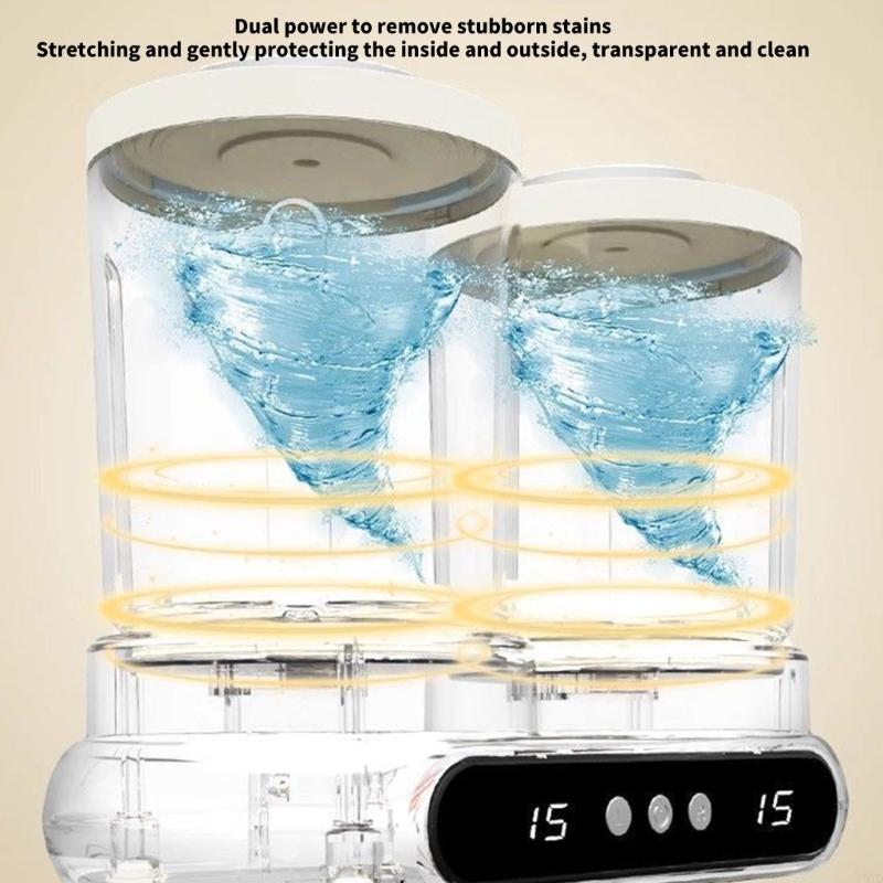 Double Bucket Laundry Machine Simultaneous Separate Washing Device Perfect for Delicates and Undergarments