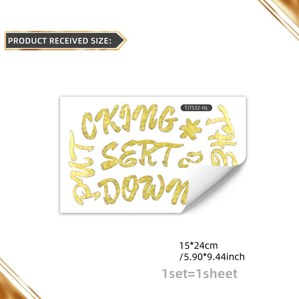 A Variety Of Hand-Painted English Letters Put Me Down Slogan Bronzing Toilet Sticker Bathroom Bathroom Wall Sticker