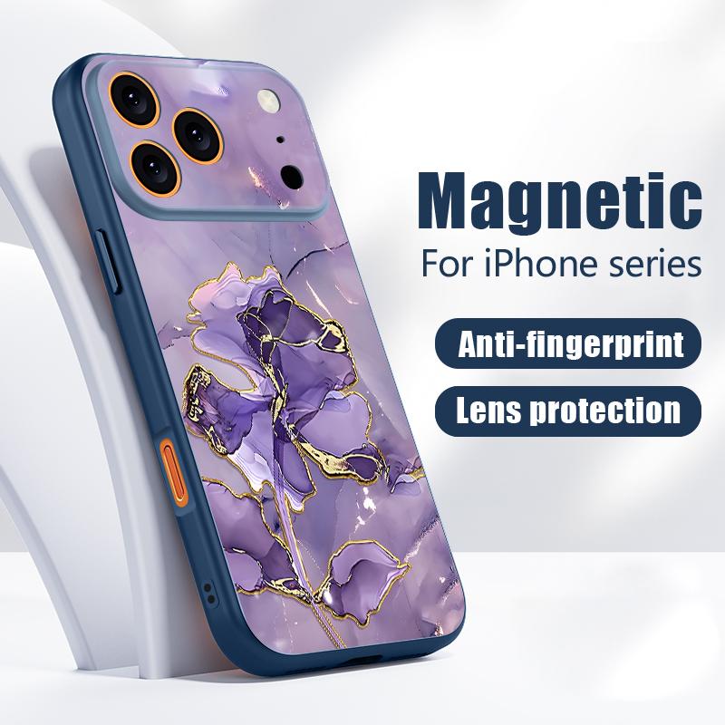 Sandstein Marmor Muster Hülle Für iPhone 17 Pro Max Magnetisch Für Magsafe Hybrid Schlanke Matte Abdeckung Für iPhone 16 15 14 13 Pro Max