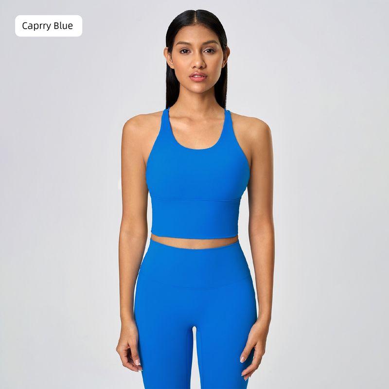 Lu Same Sports Bra for Women 2025 New Outdoor Removable Bubble Wrap Running Fitness Beauty Back Yoga Vest
