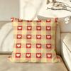 Art PPlaid PPatterns Cushion Cover Pillow Case Antidustmite Pillowcase Silky Short Plush Sofa Cushion Cover hot