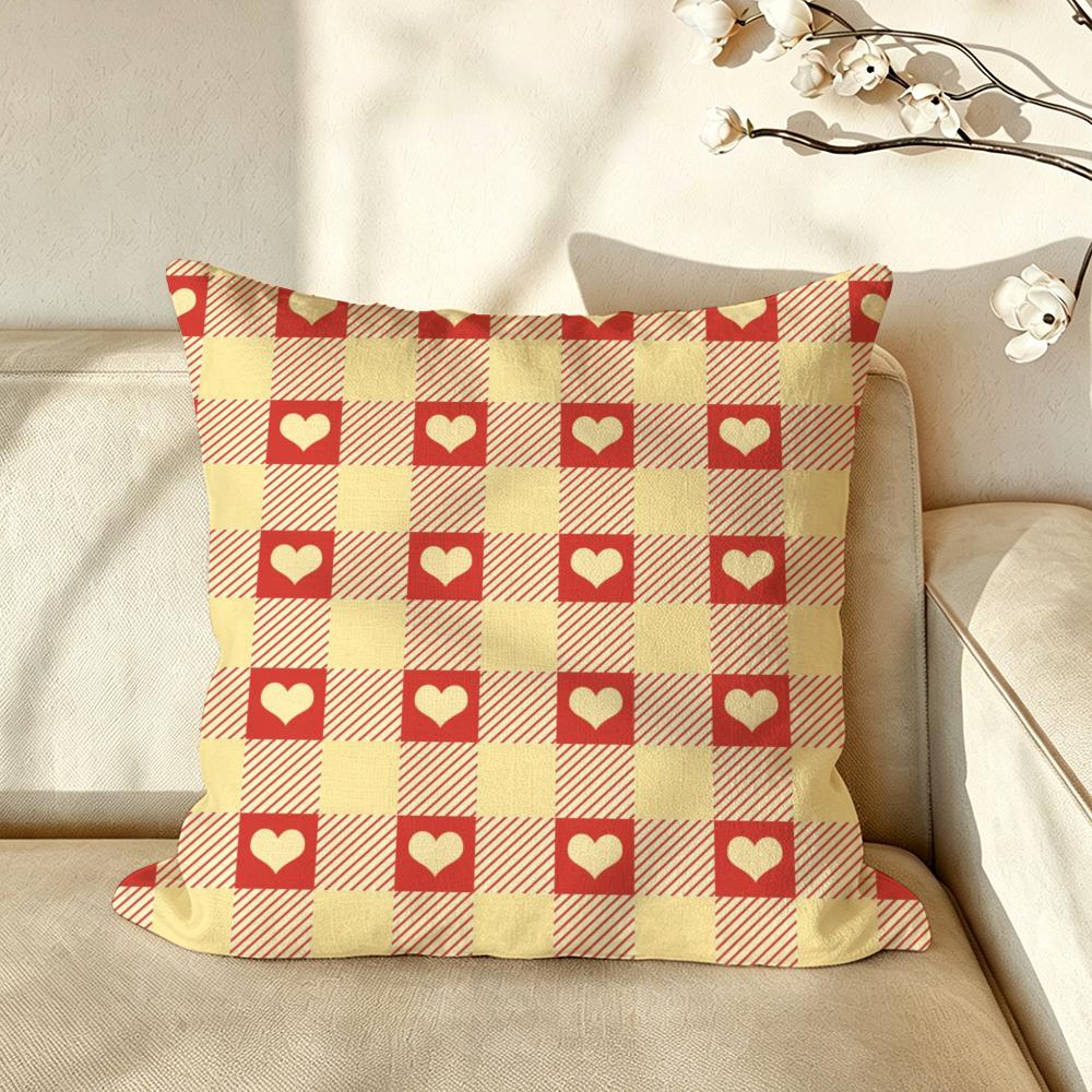 Art PPlaid PPatterns Cushion Cover Pillow Case Antidustmite Pillowcase Silky Short Plush Sofa Cushion Cover hot