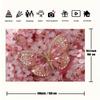 2D Pink Gem Butterfly Backdrop Cherry Blossom Floral Photography Background