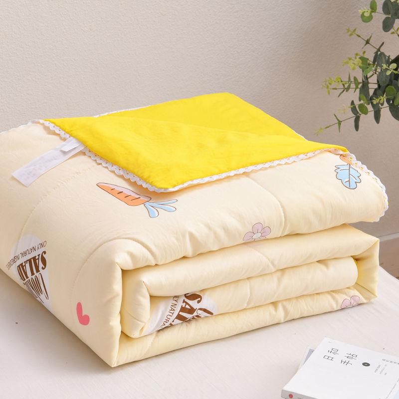 Cute Thin Comforter Quilt With Floral Lace High Quality Children King Animals Fruits Bedspread Adult Patchwork Bed Blankets