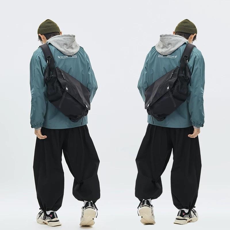 Herren Jugend Schultertasche Messenger Bag im japanischen Stil - Trendig, Große Kapazität für den Freizeitgebrauch