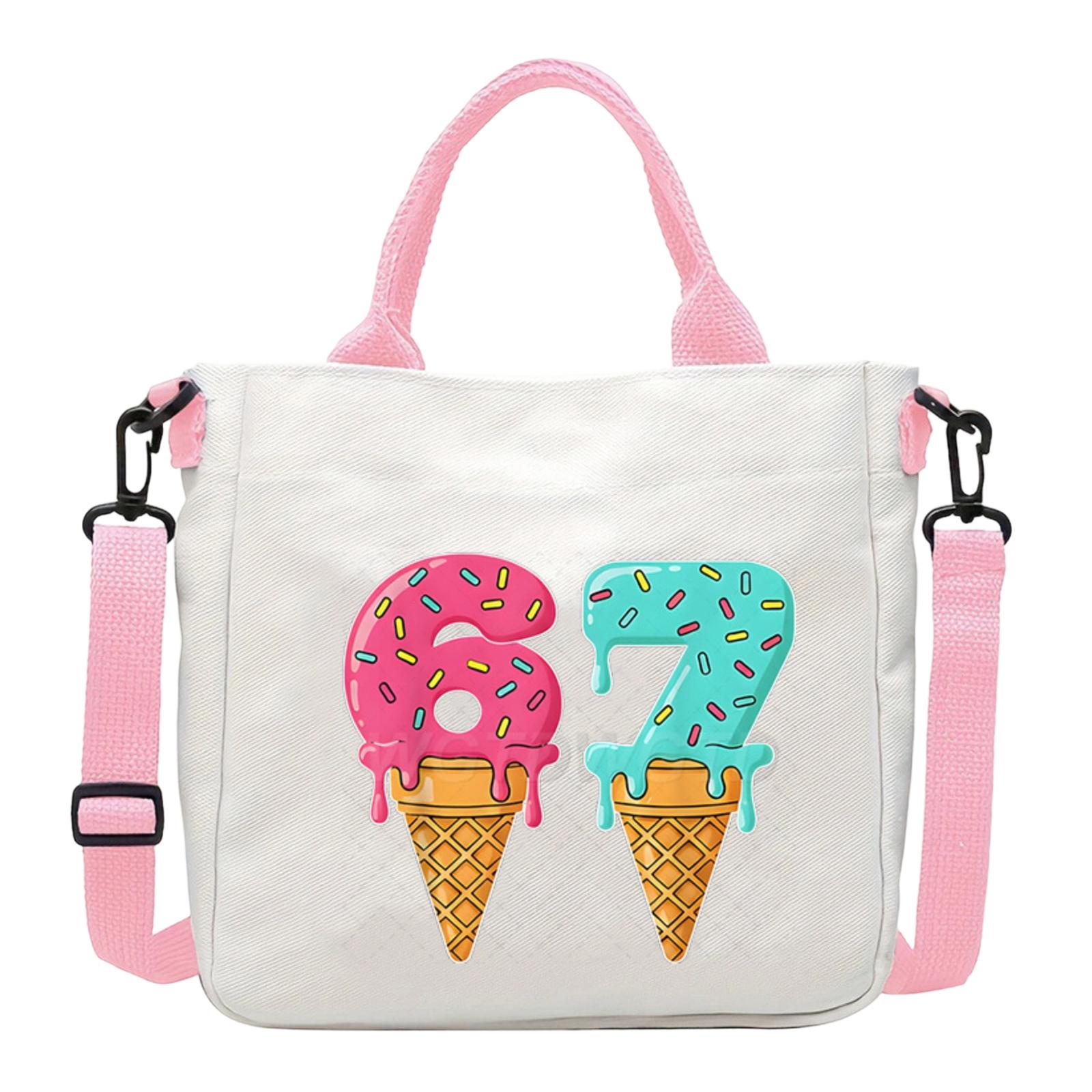 67 Printed Fashion Canvas Handbag One Size 970₽