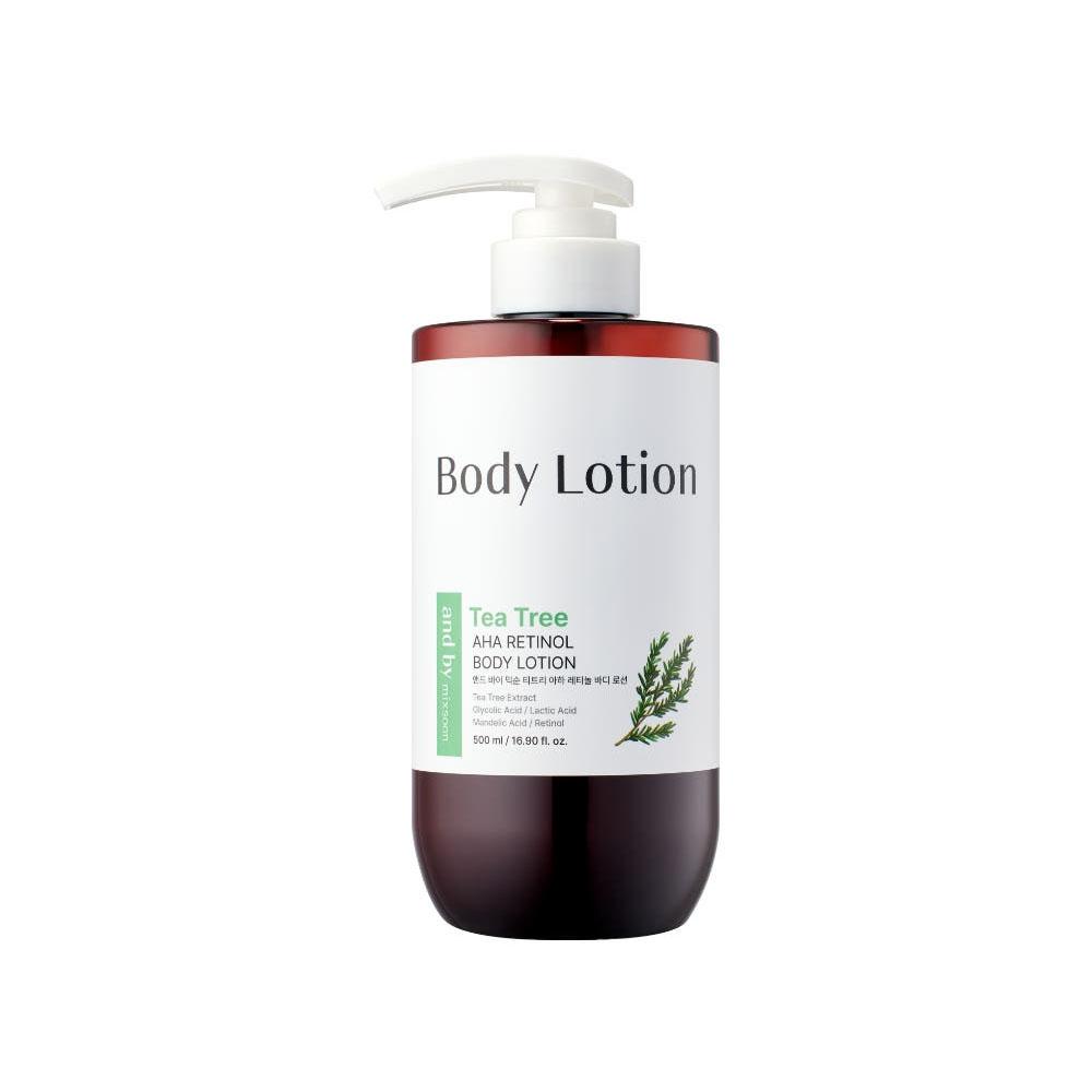 and by mixsoon Tea Tree AHA Retinol Body Lotion 500ml