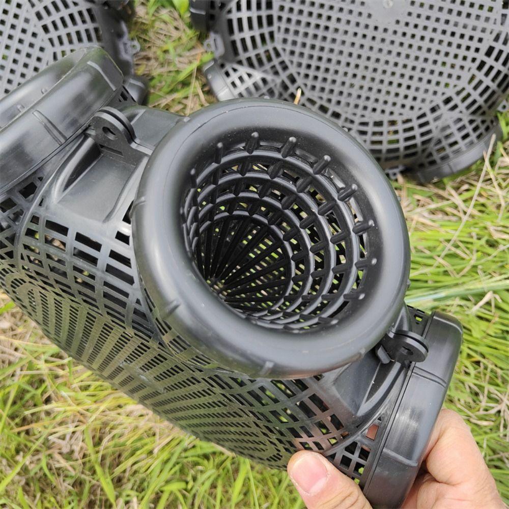 Durable Black Fish Net Cage Plastic Mud Cage Fish Network Fishing Traps  Shrimp Eels