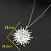 Stylish Stainless Steel Ancient Greek Sun Muse Pendant Necklace Gothic Vintage Necklace