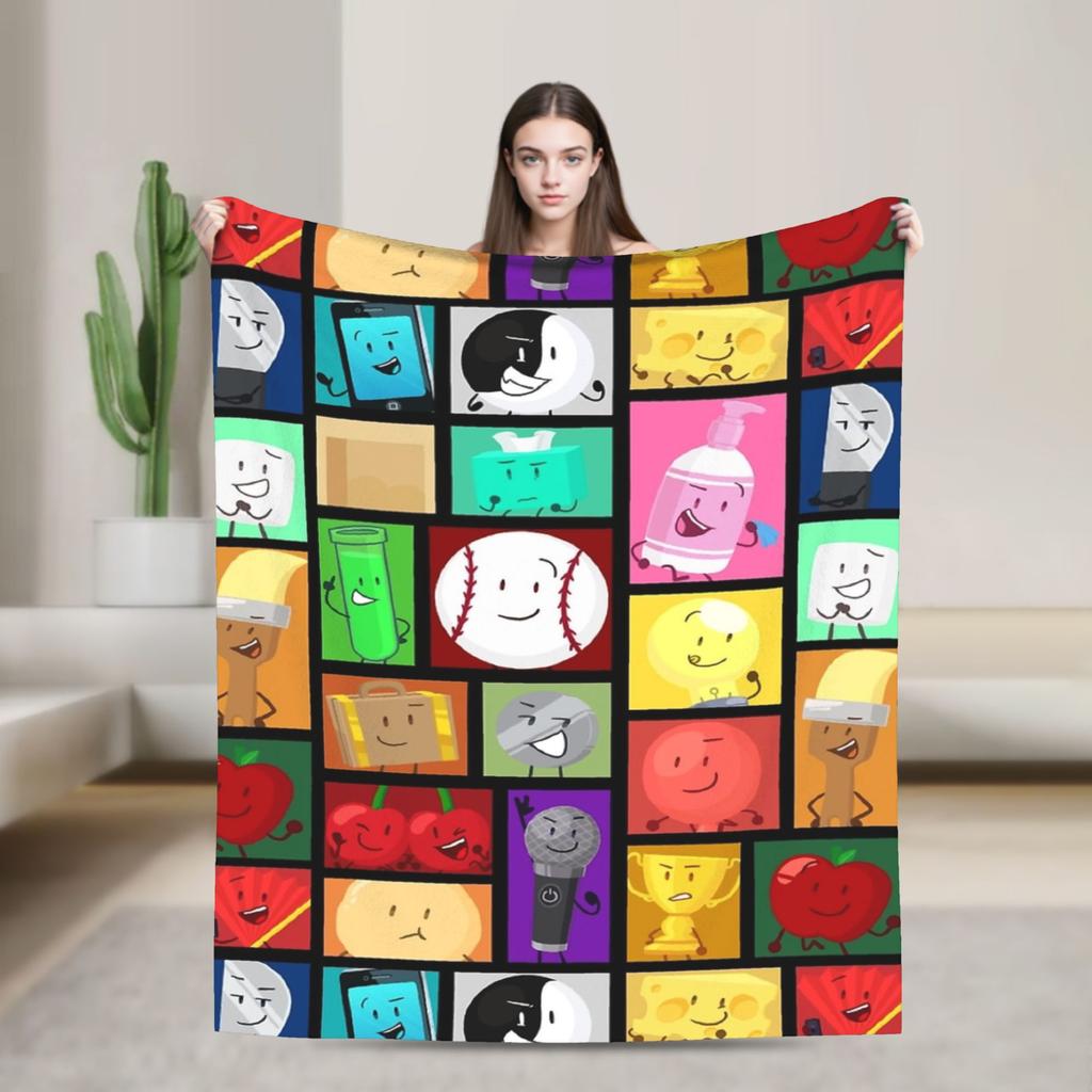 Cartoon Blanket Fleece Bfdi Lightweight Thin Throw Blanket for Bedding Couch Bedspread