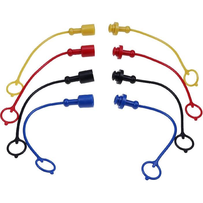JZGRDN 8PK Hydraulic Quick Coupler Dust Cap & Plug Set Compatible with 1/4" John Deere 54D 60D 1023E 1025R 1026R 2025R 2026R 2032R 2036R 2038R 2305