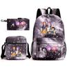 Demon Hunter Girl Group Backpack Kpop Backpack Digital Color Printing Boys And Girls School Bag Shoulder Bag Three-Piece Set