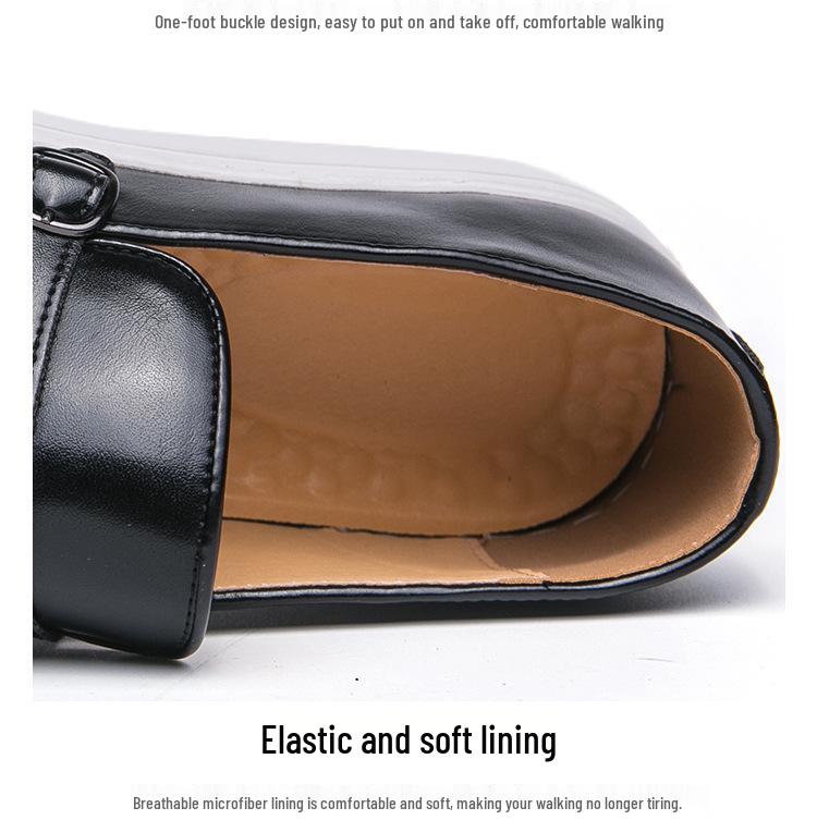 Men's Plus Size Tassel Slip-On Leather Shoes - European & American Fashion Casual Board Shoes