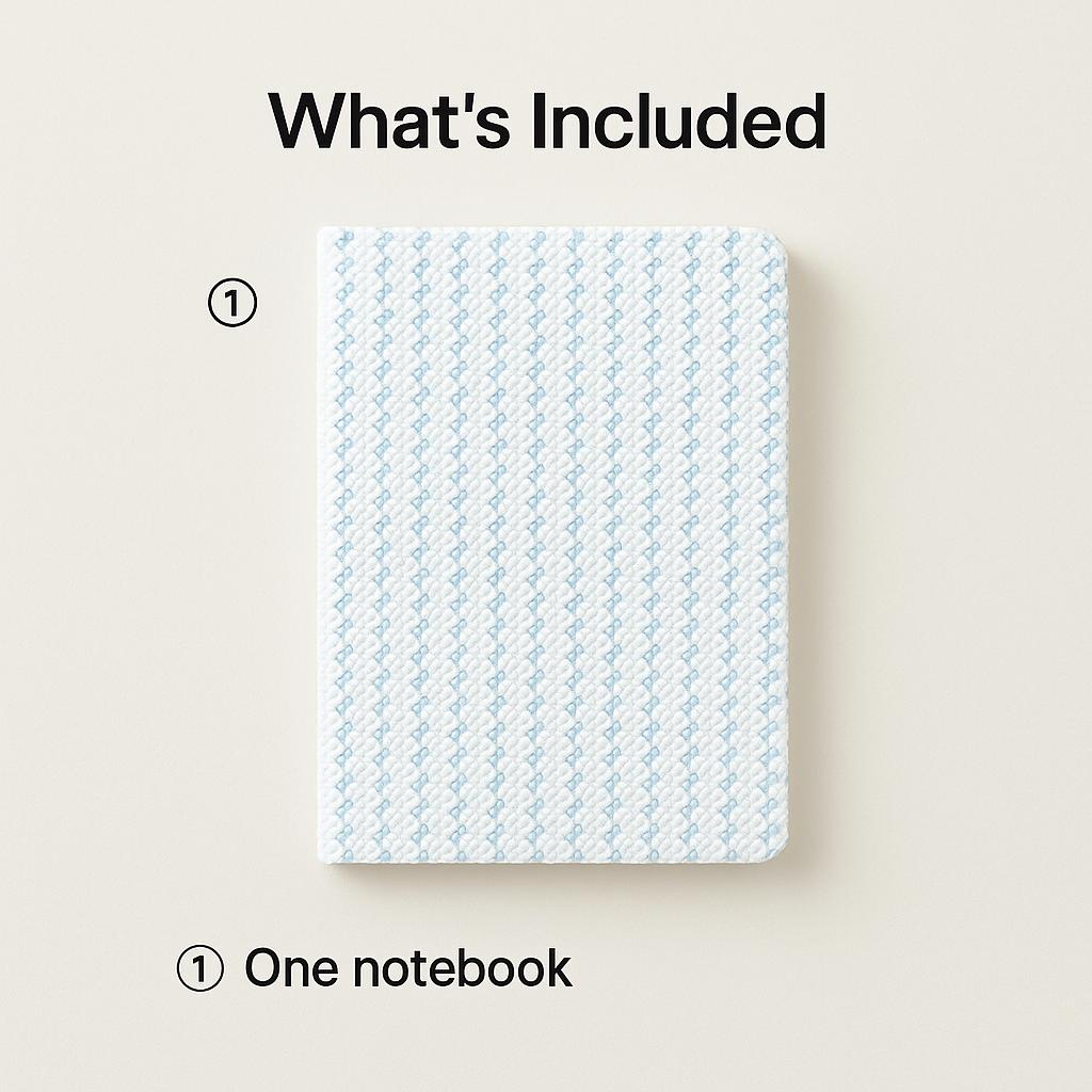 Check Fabric Cover Wireless Notebook - A5, 60 Sheets