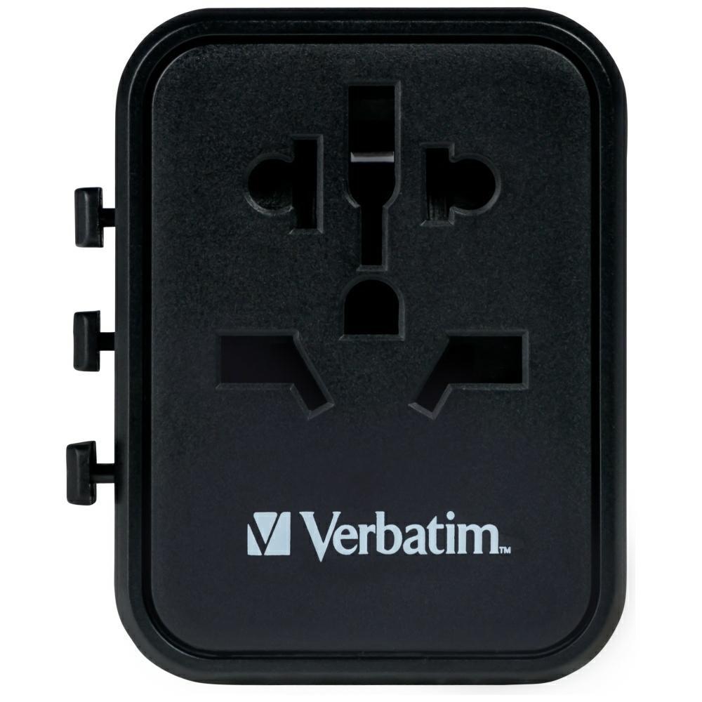 Verbatim Adapter Podróżny Eu/Uk/Us2Xusb-A Uta-01 Czarny/Black 49543