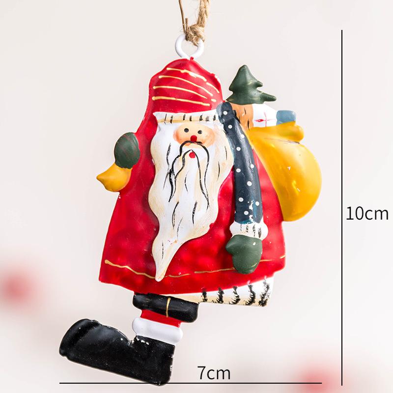 New Arrival boże narodzenie kutego żelaza dzwonek bałwanek łoś wisiorek ozdoba 2023XMAS Home Decor ozdoba choinkowa Natal Navidad