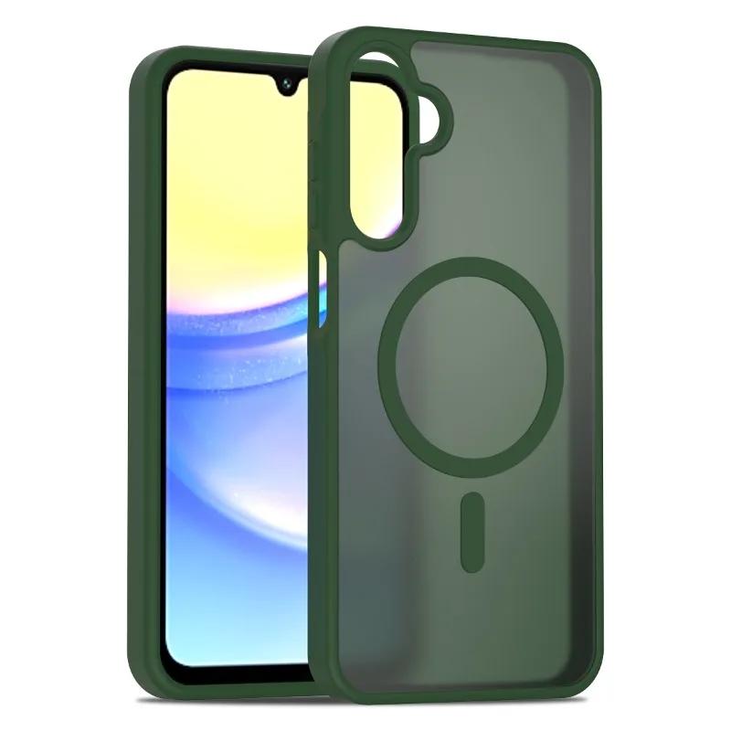 

Магнитный матовый полупрозрачный противоударный чехол из поликарбоната для Samsung A56 A36 A26 A16 A06 A55 A35 A25 A15 для чехла для беспроводной зарядки Magsafe Galaxy A56