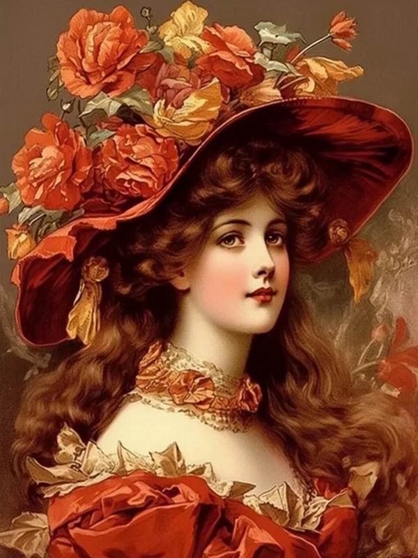 Diamond Painting New Collection 2024 Noble and Elegant Woman Diy Full Square Round Drill Rhinestone Embroidery Hat Girl Mosaic Cross Stitch Kits