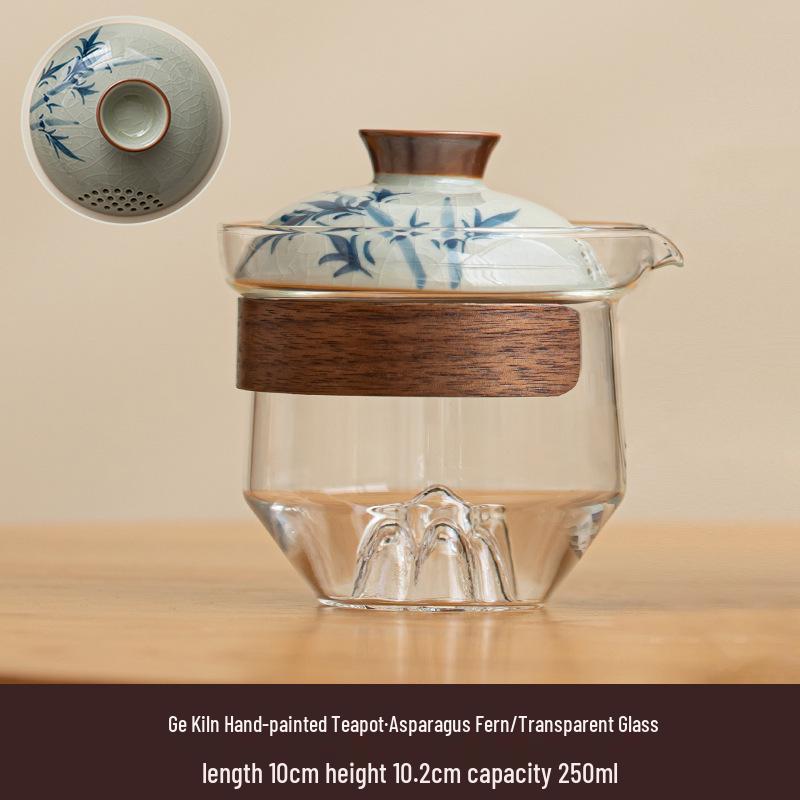 Portable Hand-Painted Travel Tea Set with One Pot and Four Cups – Perfect Business Gift