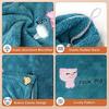 Hair Drying Towel Microfiber Hair Towel Wrap with Buttons Super Absorbent Twist Turban Shower Gift for Kids and Women