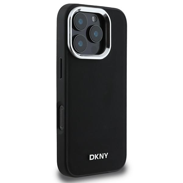 Hülle für iPhone 16 Pro DKNY Hardcase MagSafe Silbernes Logo