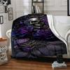 1pc Skull Roses Throw Blanket Soft Flannel, Cozy All Season Polyester Perfect for Home, Office
