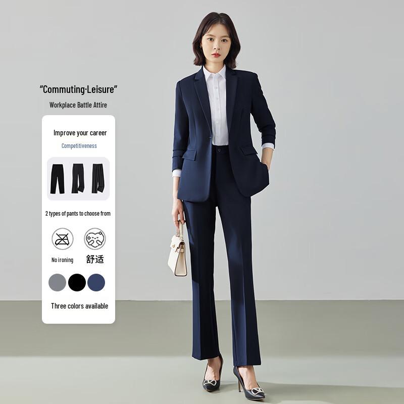 Tluoman Women s Single-Button Business Casual Suit Set XL