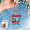 2D flat acrylic keychain - multiple colors available, perfect for backpack decoration and car key pendant