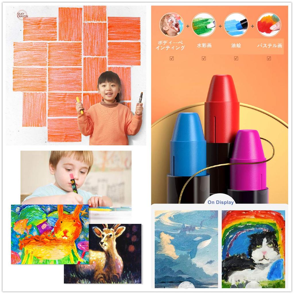 Happykids Easy To for Stationery Keeps Hands Elementary School Entrance Gift Children's Crayons, Washable, Foldable, Color, Retractable, Toddlers,