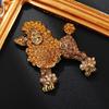 Luxury Animal Brooch Pins Sparkling Jewellery Pins Fashion Poodle Dog Brooches  Wedding