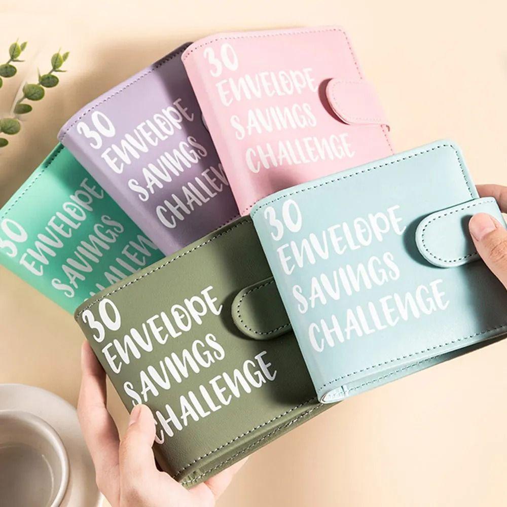 PU Leather Money Saving Challenge Book 30 Envelope Challenge Binder  Money Saving Challenge
