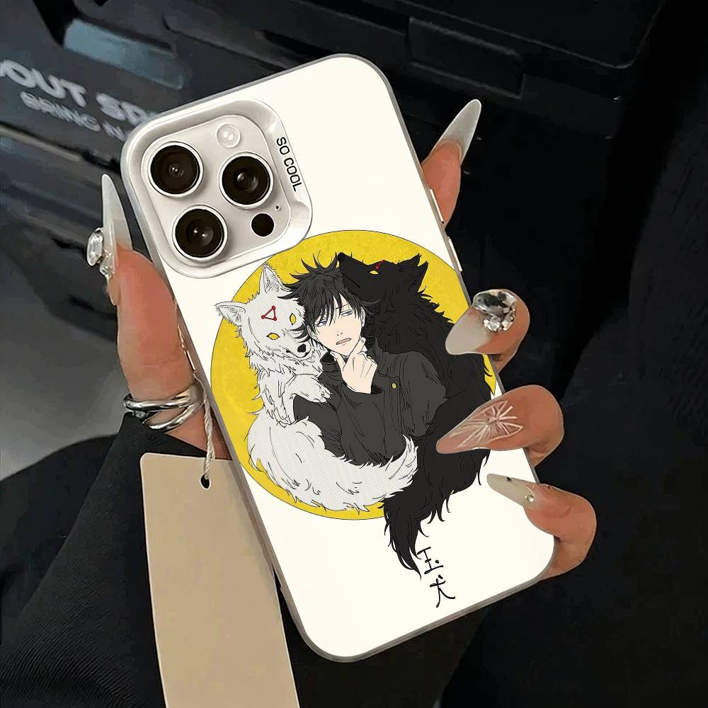 Megumi Fushiguro-J-Jujutsu- K-aisen Handyhülle Für iPhone 17,16,15,14,13,12,11 Plus,Pro Max,XS,weiße silberne Handyhülle