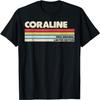 Coraline Personalized Name Retro Vintage 70s 80s Birthday T-Shirt