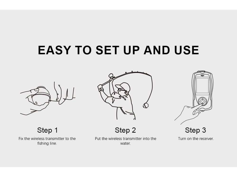 LUCKY Wireless Color Sonar Fish Finder - HD Underwater Visual Display