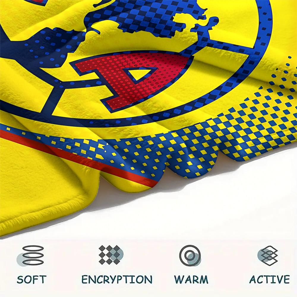 Club America Print Flannel Blanket, High quality Comfortable for All Seasons, Home Decor, Warmth and Comfort, Perfect for Christmas Gifts