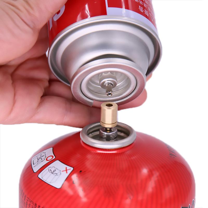 Gas Refill Adapter Filling Butane Canister Mini Inflation Valve Outdoor Camping