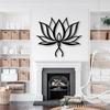 Lotus Metal Wall Art Minimalist Flower Silhouette Yoga Decor Spiritual Home Zen Mandala Inspired