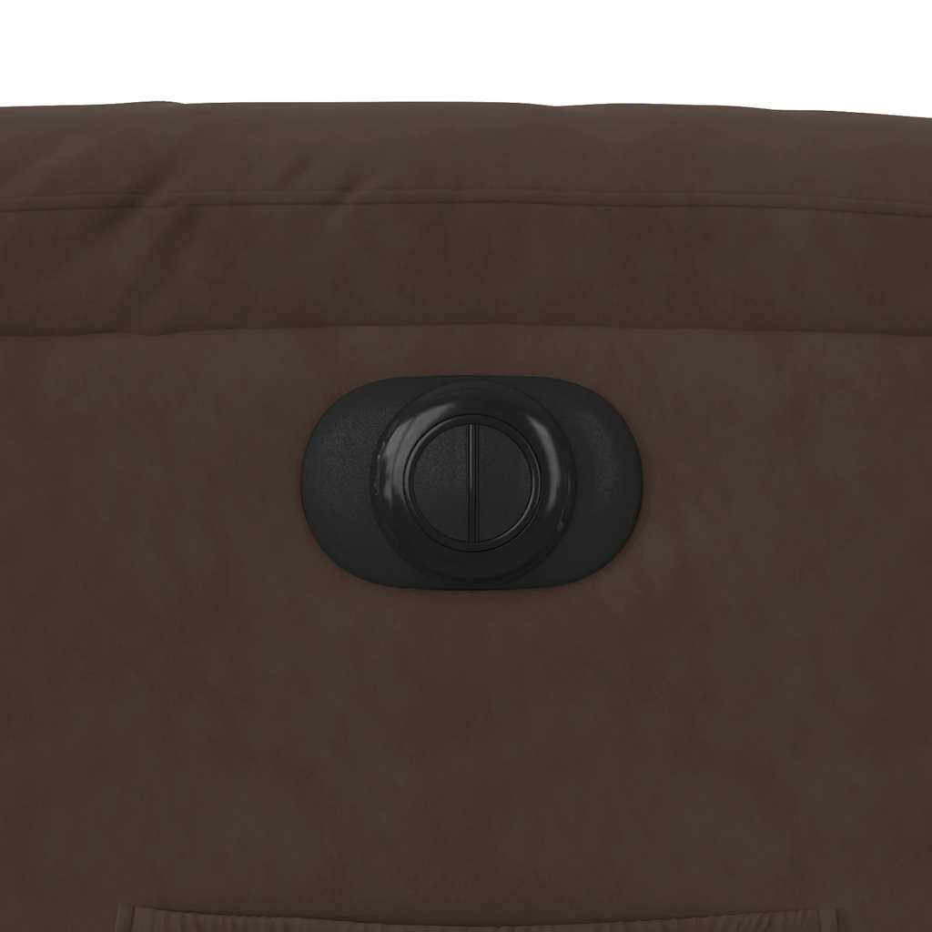 Electric Recliner Chair with Rising Function Brown Microfiber Fabric
