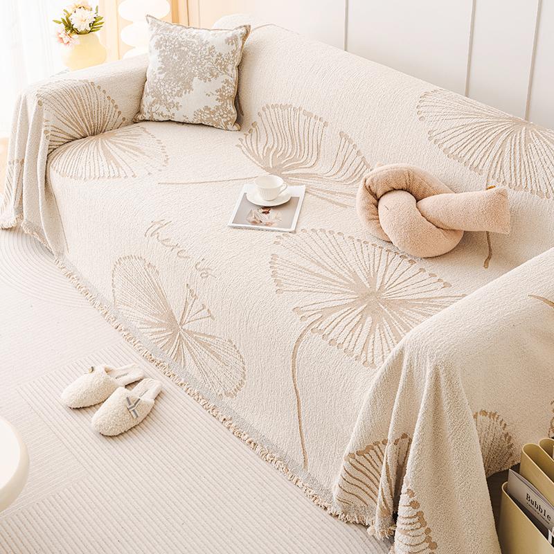 Plush Sofa Cover Towel High-Grade Sofa Cushion All-Inclusive Universal Cover Cover Blanket Three and One Concubine