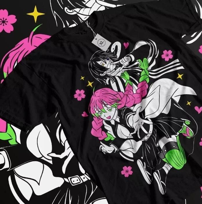 Anime Mitsurii Kanroji Demon Slayer Kimetsu No Yaiba Black TShirt S