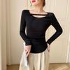 Women's Slim-Fit Long-Sleeve Pleated Top - Fall/Winter 2024 Collection