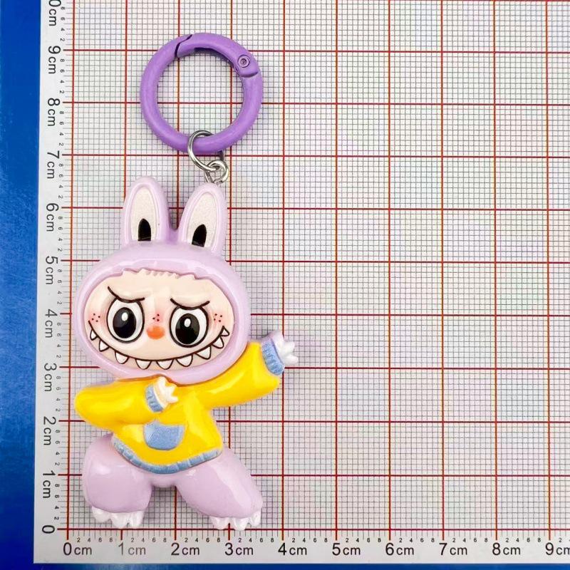 Adorable Large Labubu Cartoon Keychain Pendant for Girls' Bags & Backpacks