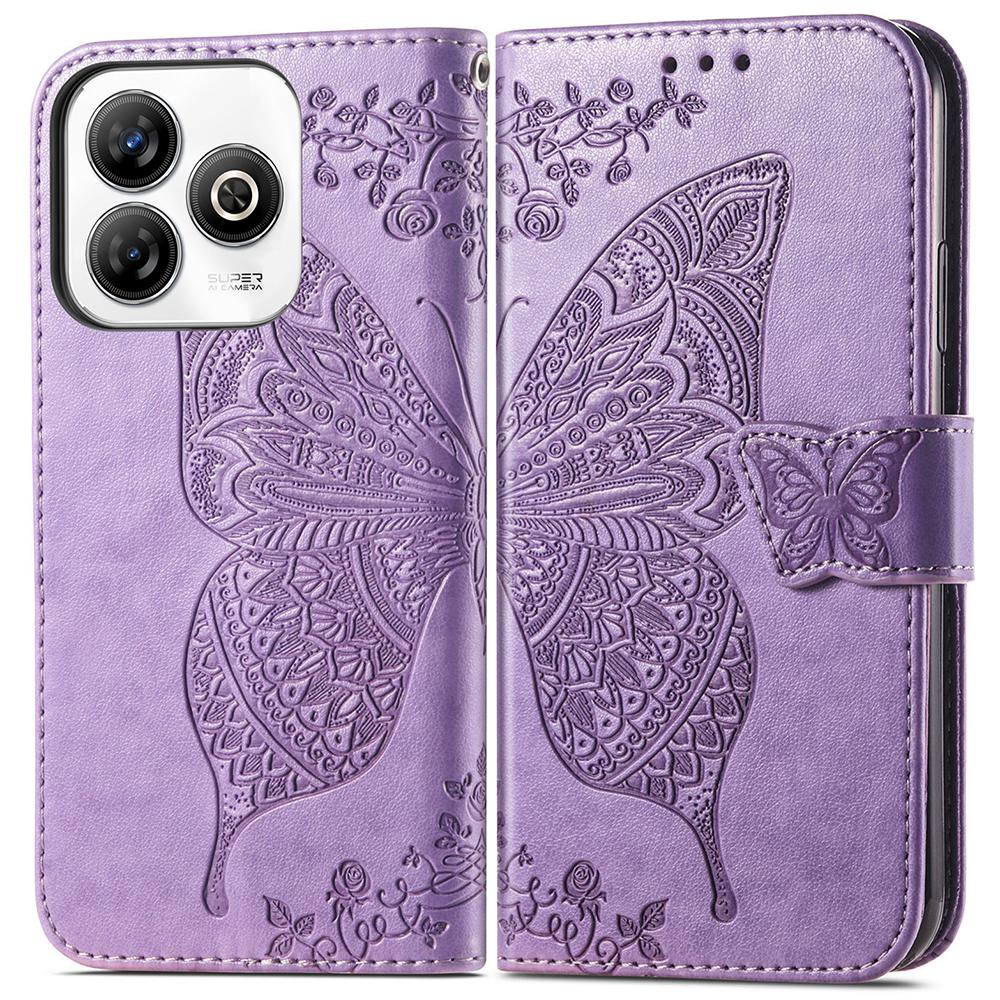 Etui dla ZTE Blade A75 4G PU Skórzany Portfel Pokrowiec na Telefon Wzór Motyla