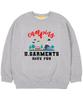 UNION GARMENTS [Fleece-Lined] Have Fun Oversized Sweatshirt Gray